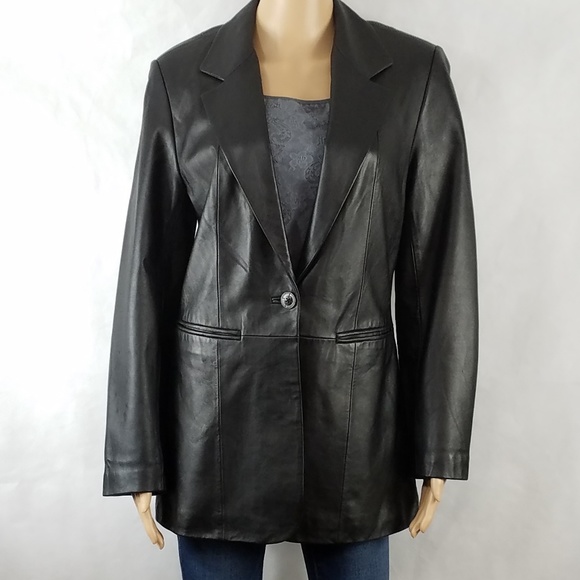 Denim&Co Jackets & Blazers - S 100% Leather Jacket by Denim & Co. Black EUC